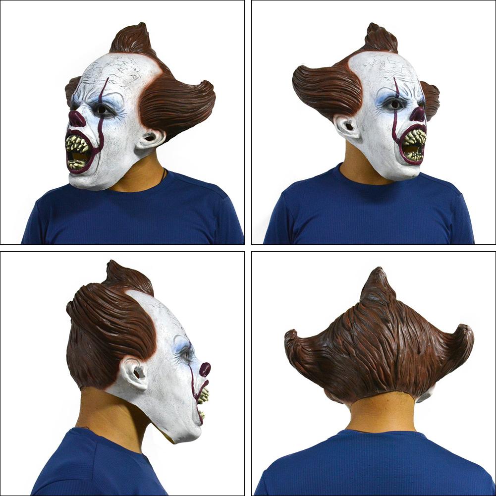 Horrifying Halloween Mask Adults Latex Clown Mask Halloween Props For Costume Party Carnival Easter Face Decor