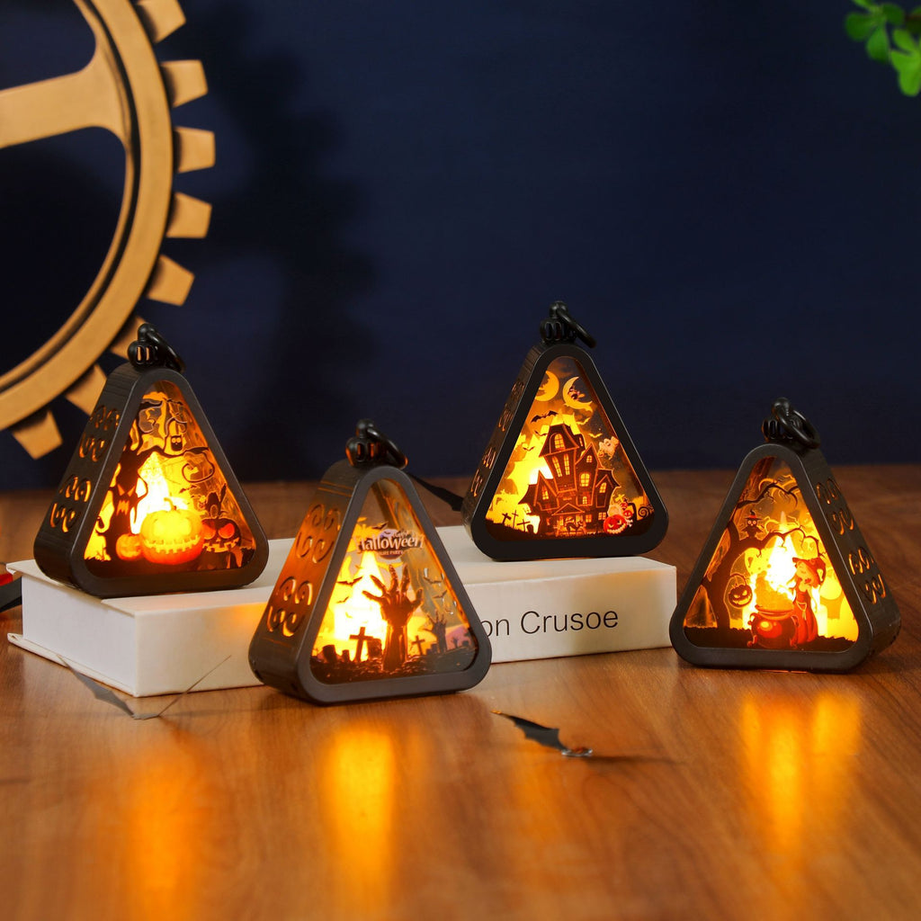 Halloween Decoration Handheld Pumpkin Lantern Ornament Halloween Small Gift Halloween Scene Decoration Prop