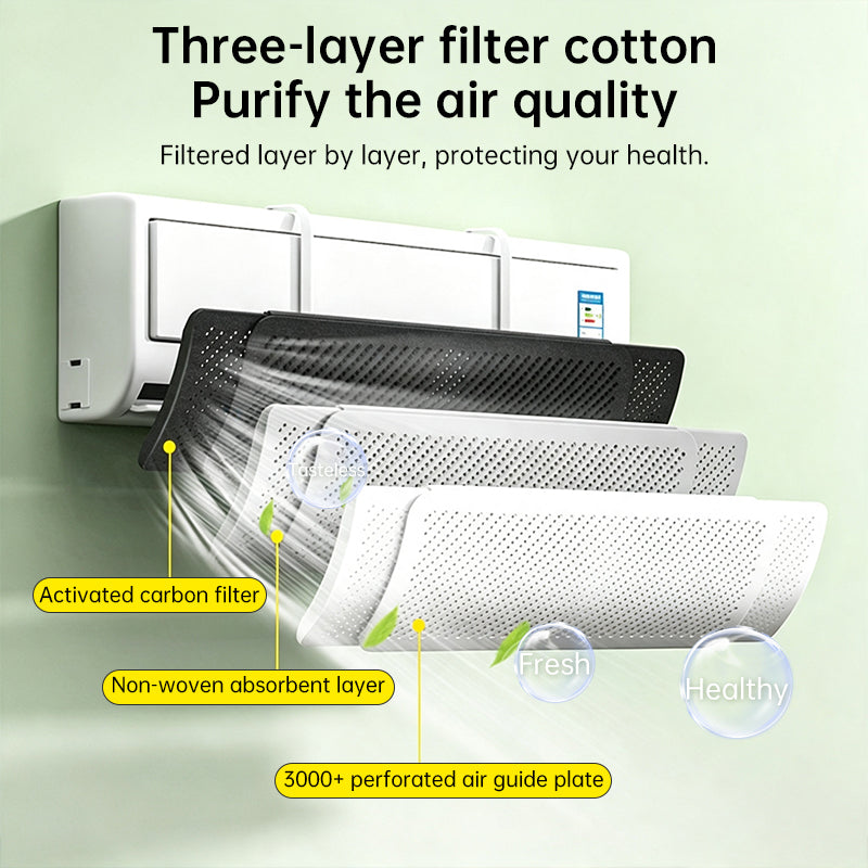 AC Wind Deflector – Adjustable Air Conditioner Diffuser to Stop Cold Air Blowing Directly on You