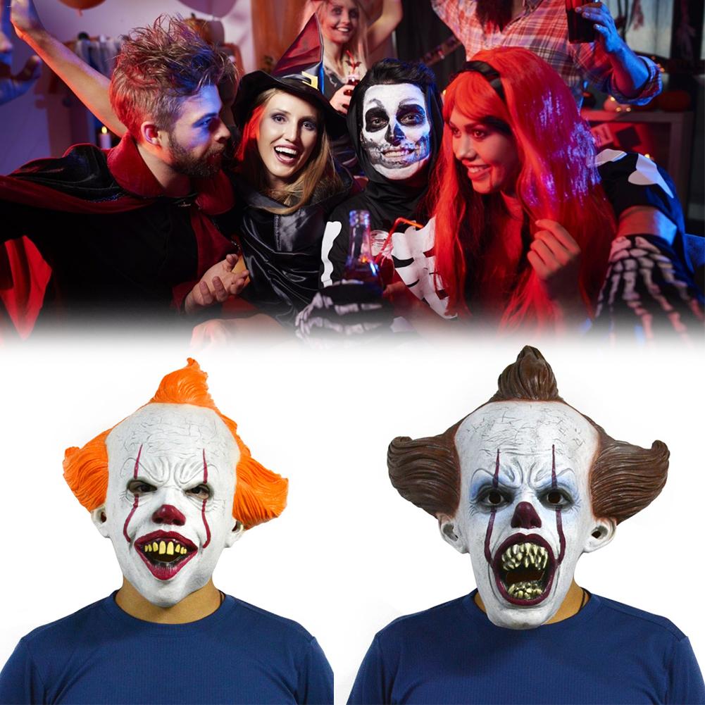 Horrifying Halloween Mask Adults Latex Clown Mask Halloween Props For Costume Party Carnival Easter Face Decor