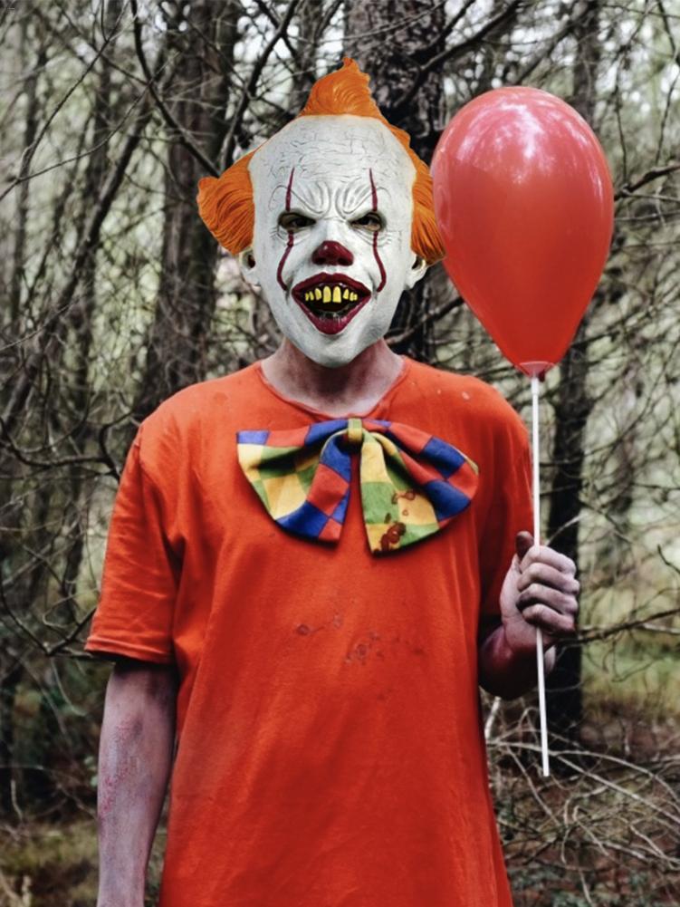 Horrifying Halloween Mask Adults Latex Clown Mask Halloween Props For Costume Party Carnival Easter Face Decor