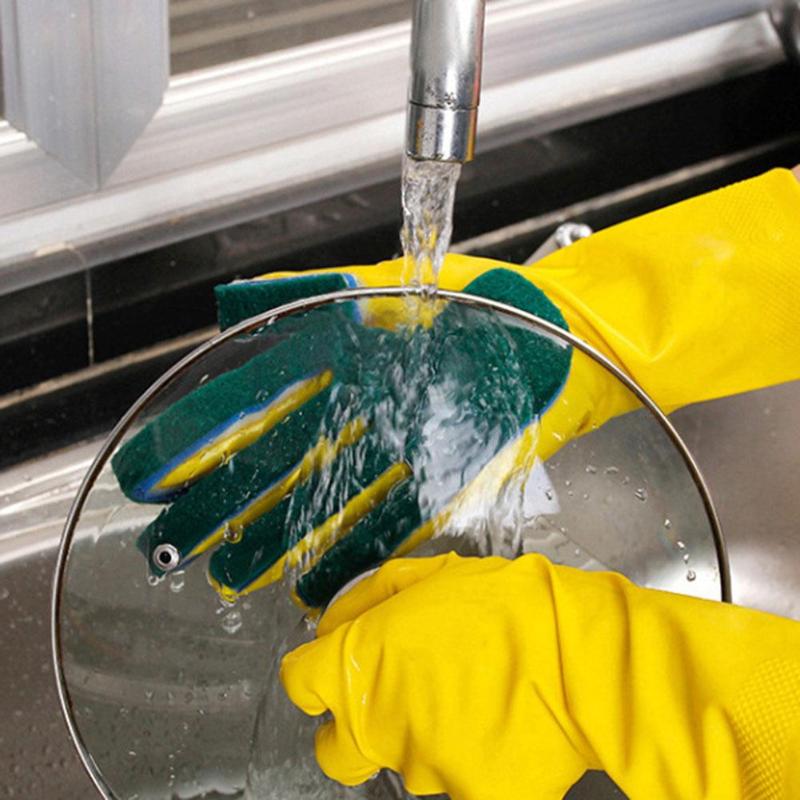 2PCS Multifunction Silicone Cleaning Gloves Magic Silicone Dish Washing Gloves For Kitchen Household Silicone Dishwashing Gloves