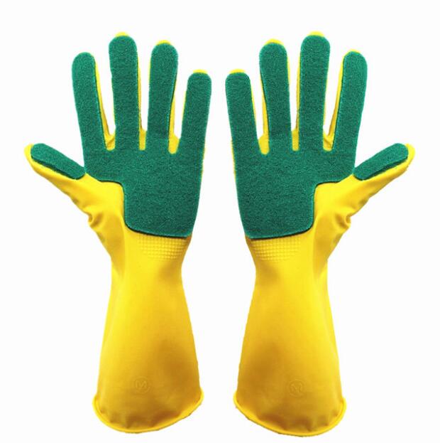 2PCS Multifunction Silicone Cleaning Gloves Magic Silicone Dish Washing Gloves For Kitchen Household Silicone Dishwashing Gloves