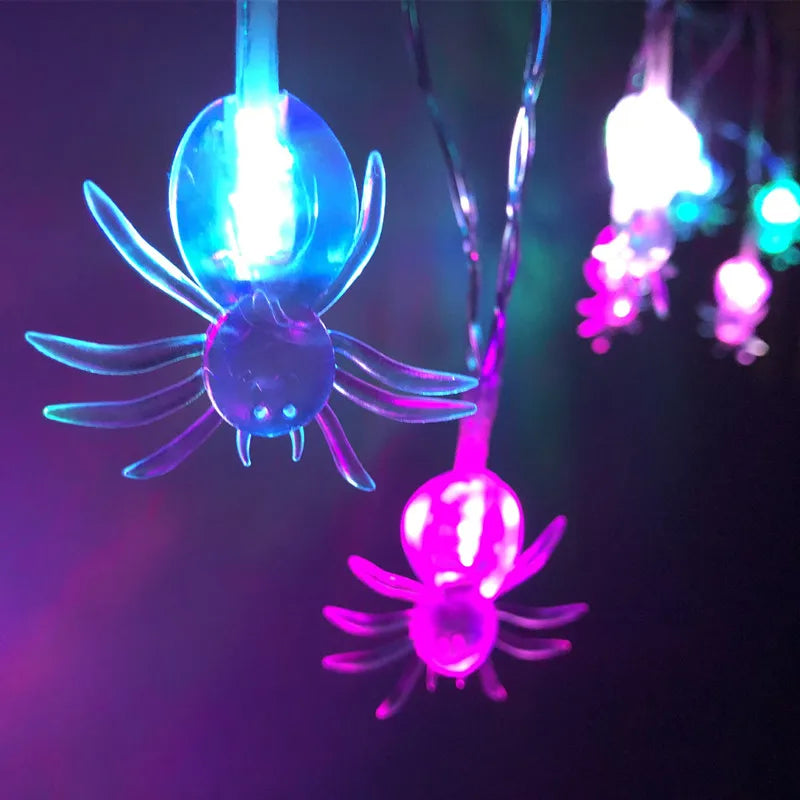 LED Halloween Light String Spider Style Holiday Lighting Bedroom Living Room Decor Halloween Atmosphere String Lights
